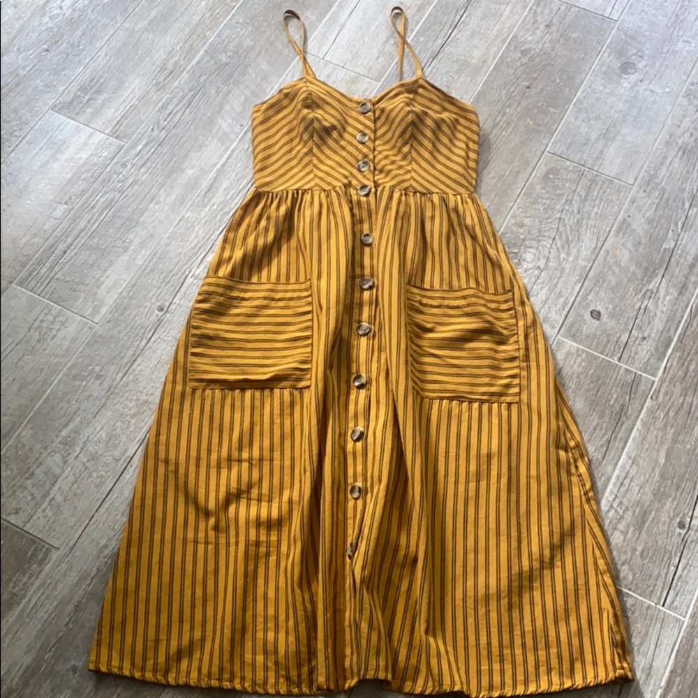 Japna 100% Cotton Honey Yellow Smocked Dress